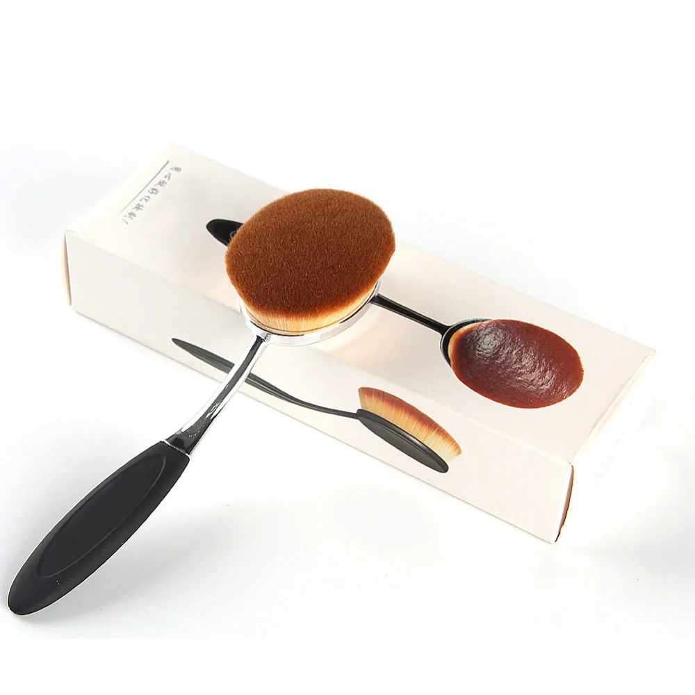 

New Big Rosegold Wool Oval Toothbrush Shape Makeup Brush Foundation Powder Blush Contour Concealer Face Cosmetic Makeup Brush