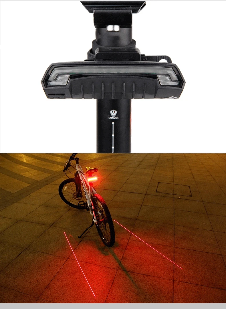 Discount GIYO Bicycle LED Light Bike Seatpost Tail Lamp Wireless MTB Safety Warning Bicycle Rear Light Intelligent Remote Control Light 10