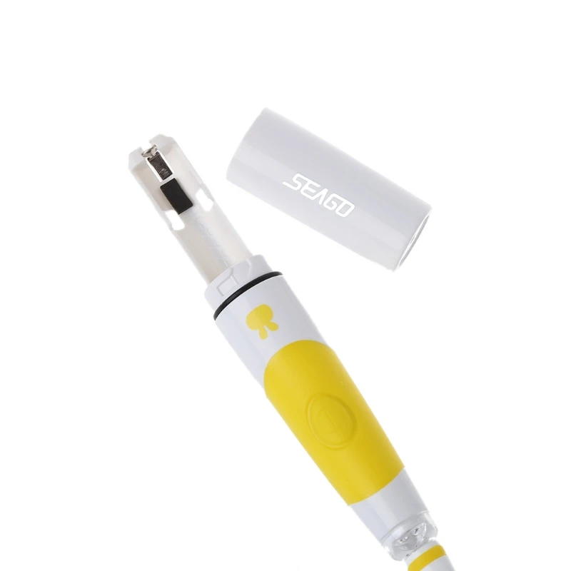 SEAGO звуковая электрическая зубная щетка Детская батарея зубная щетка светодиодный индикатор 3 головки