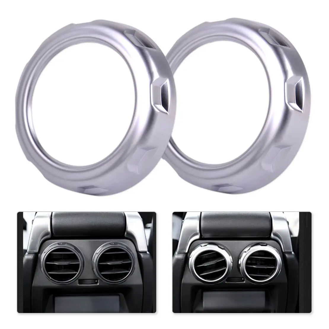 

beler 2pcs Rear Armrest Box Air Conditioning Trim Cover for Land Rover Range Rover Sport Discovery 4 2009 2010 2011 2012 2013