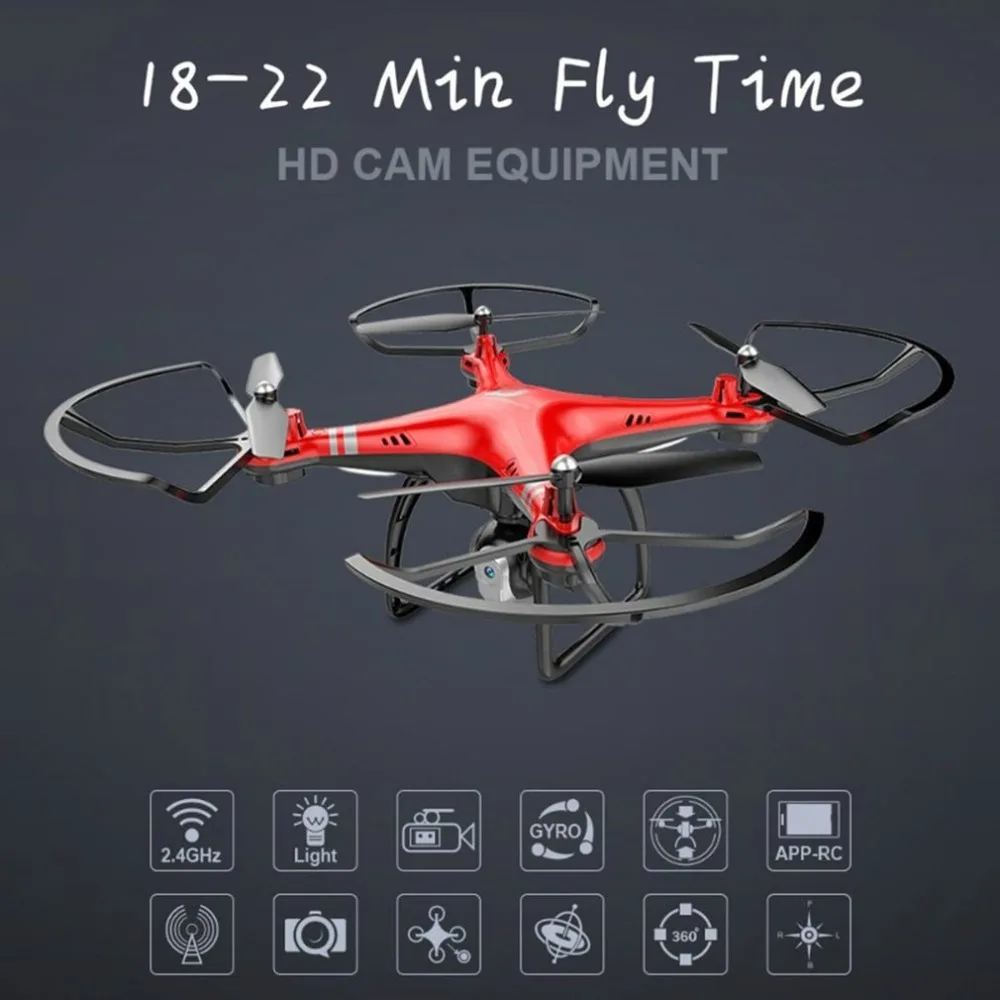 

X8 RC Drone with HD 3MP Camera Altitude Hold One Key Return/Landing/Take Off Headless Mode 2.4G RC camera Drone free ship