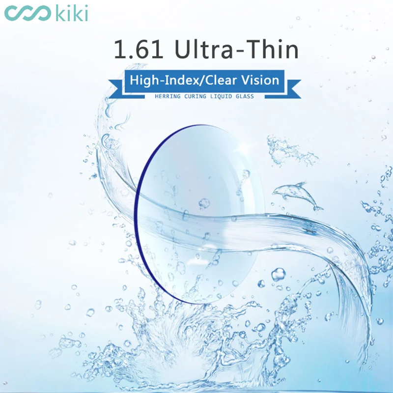 

KIKI Radiation Protection 1.61 High-Index Thin Clear Optical Lens HMC EMI Asphere Anti UV Myopia Prescription Lenses