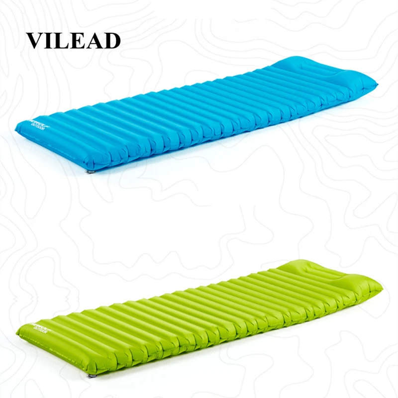  VILEAD Portable Air Mattress Ultralight Inflatable Cushion Sleeping Pad for Camping Hiking Backpack