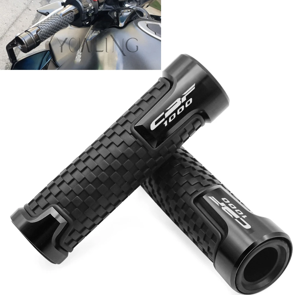 

FOR HONDA CBF1000 CBF1000A 2009 2010 2011 2012 2013 7/8" Motorcycle CNC Rubber Handlebar Hand Grips Bar End Gel Grip