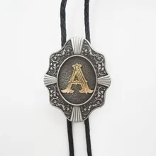 Jeansfriend начальный буквенный западный свадебный галстук шейный галстук кожаное ожерелье