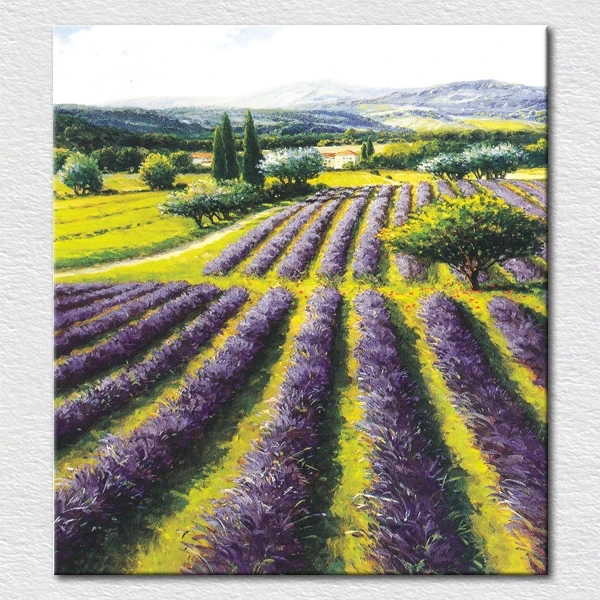 

Canvas prints picture Lavender flowers painting from hand-painted Oil Painting beautiful Painting picture printed for Decoration