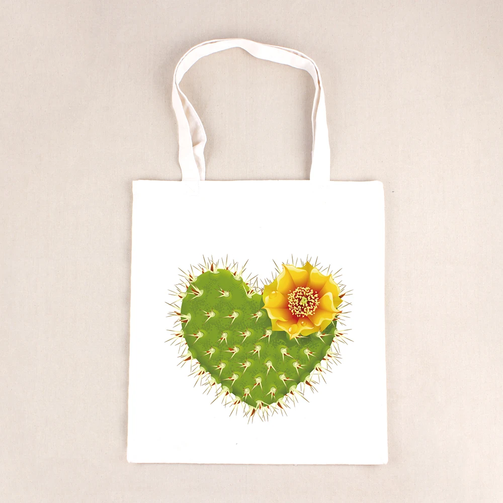 Большой Ёмкость Летняя Пляжная сумка леди 3d цветок кактуса сердце печатных сумка женская сумка Для женщин сумка-шоппер bb274