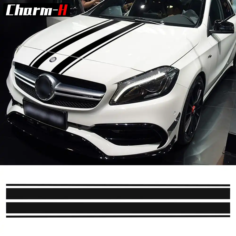 Edition 1 Style Bonnet Stripes Hood Decal Engine Cover Stickers For Mercedes Benz A Gla Glc Cla 45 Amg W176 C117 W204 W205 C63 Cla 45 Amg Stickers Astickers Cover Aliexpress