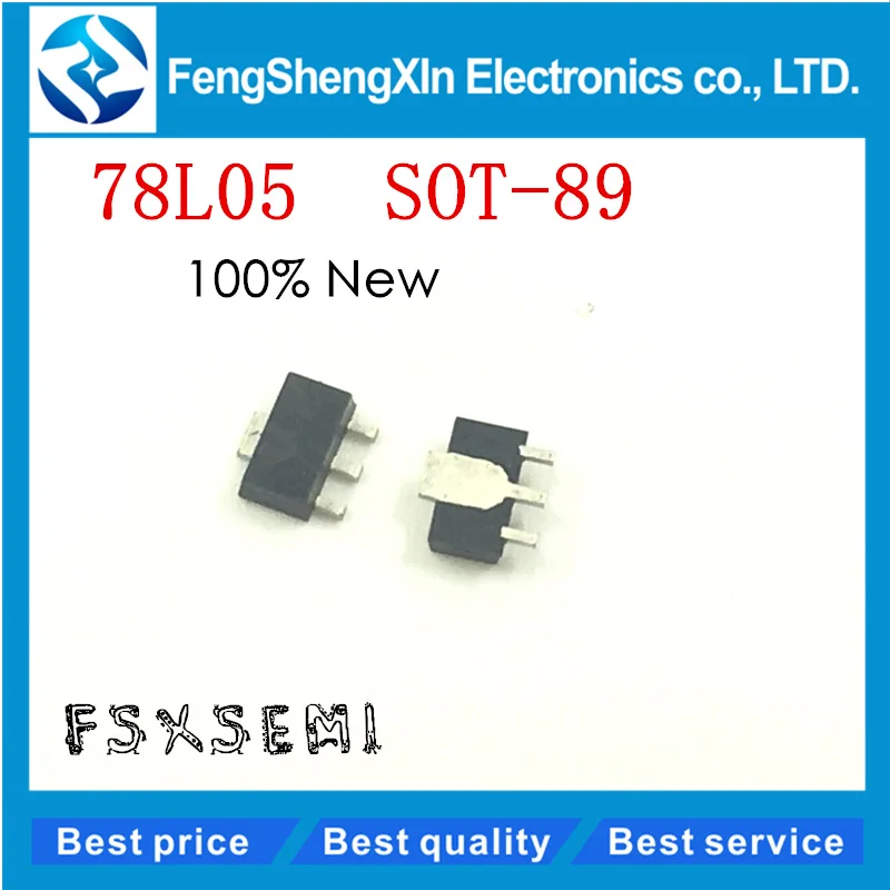 100PCS 78L05 REG LDO 5V 100MA SOT-89 NEW GOOD QUALITY