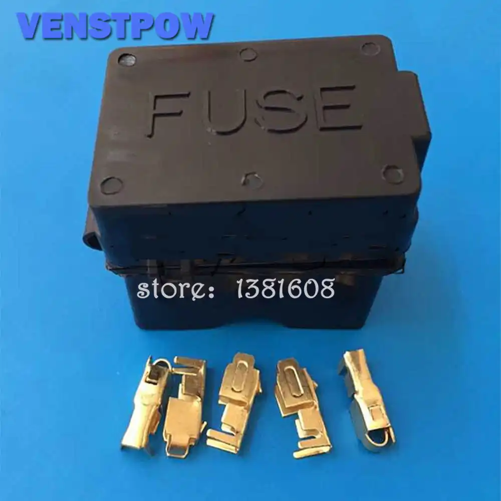 14 Way Black Car Seat Medium Relay Fuse Box Assembly with 28pcs