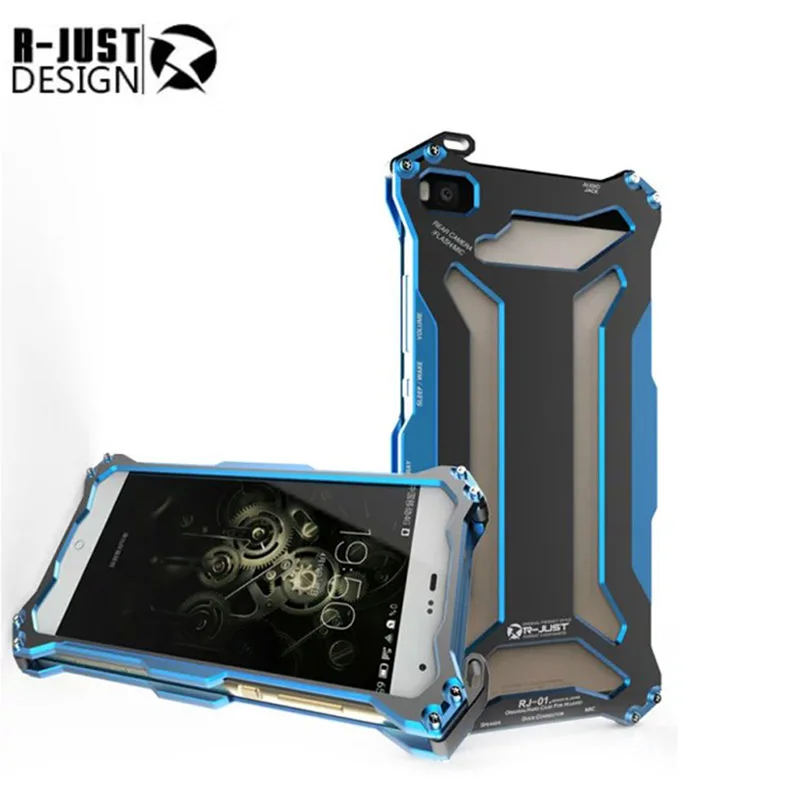 R JUST huawei p8 lite Slim metal aluminum Shockproof Cover case for huawei p8 lite outdoor