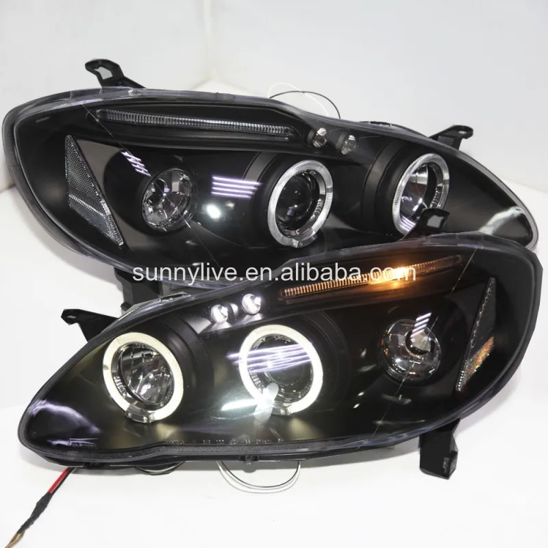 

For TOYOTA Corolla Altis LED Angel Eyes head lamp 2001-2006 year SOJY