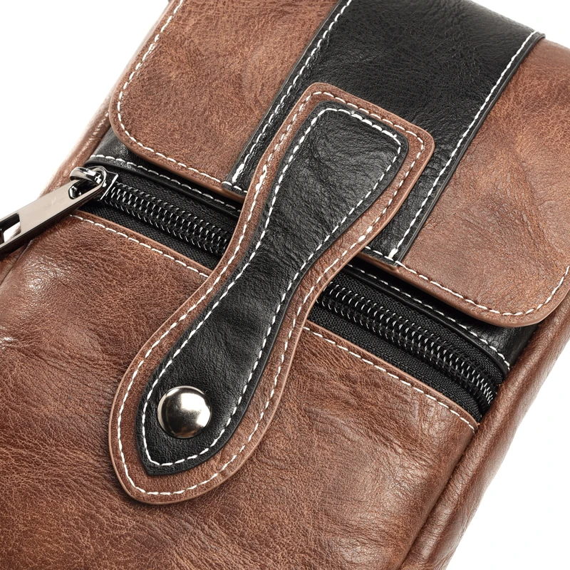 Универсальная сумка на пояс для телефона сумка-чехол на плечо для Apple iPhone7 8 XR мульти молния кошелек Флип кожаный чехол для XS Max