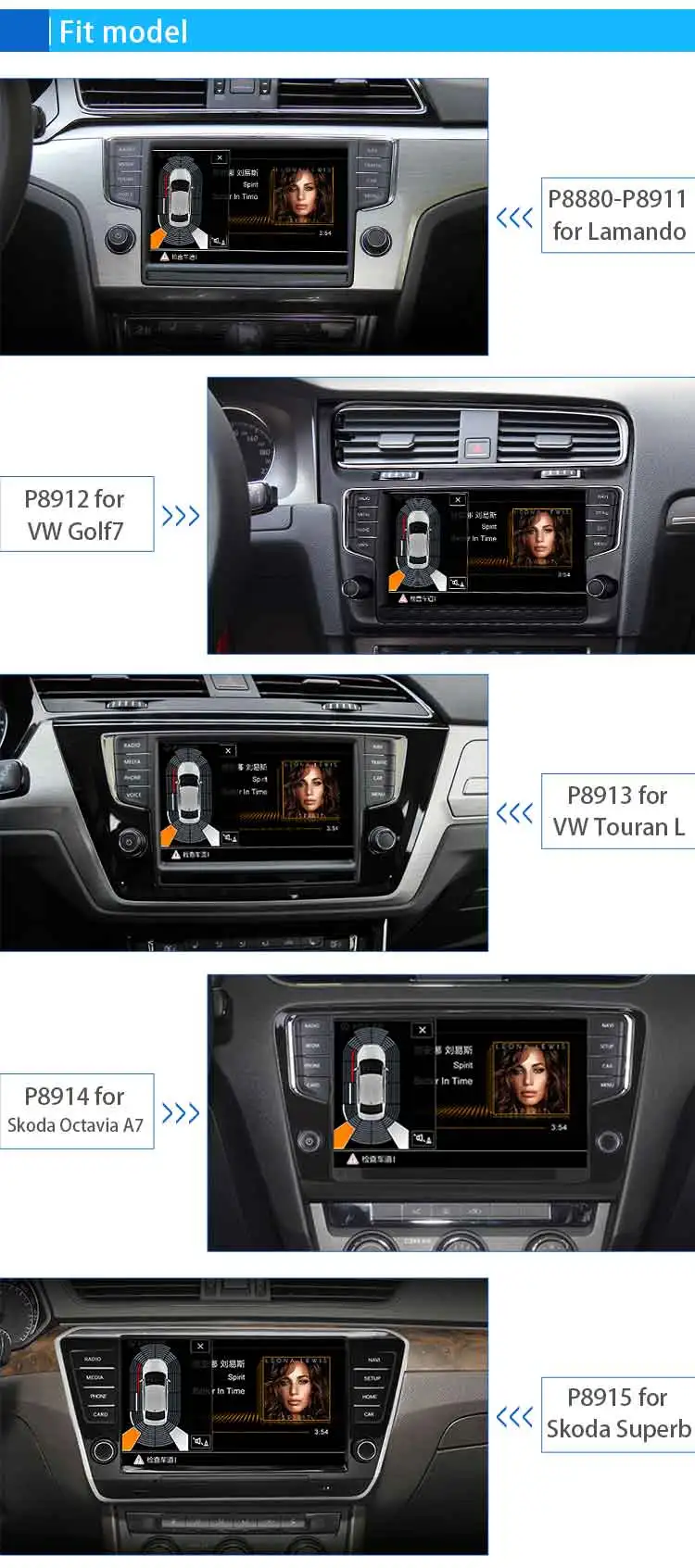 Flash Deal Car radio navigation car multimedia video android car dvd for VW Lamando 2015-2018 8" 2G/32G Car Radio GPS 11