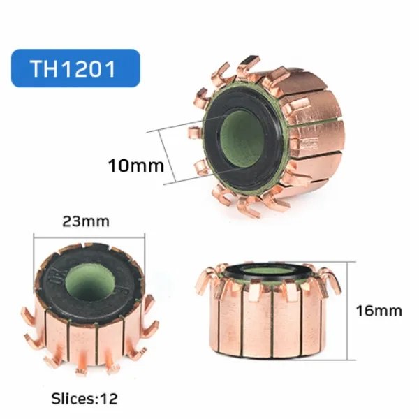 TUNGFULL 15x6,35x10 мм 2 шт. медный стержень генератора коллектора двигателя микро-просверленные тонны коллектор для арматуры Реверсивный инструмент - Цвет: 10x23x16mm