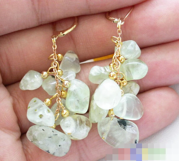 

FREE SHIPPING>>> free shipping 12148 baroque green Jasper grape dangle earring