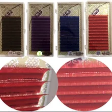 HBZGTLAD C D curl 0,1 мм 8-13 мм накладные ресницы красного цвета индивидуальные цветные ресницы искусственные объемные ресницы для наращивания