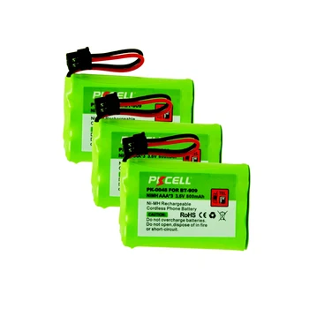 

3pcs PKCELL NiMH 3.6V 400mAh Cordless Phone Battery for Uniden BT-909 BT909 BT-1001 PP102