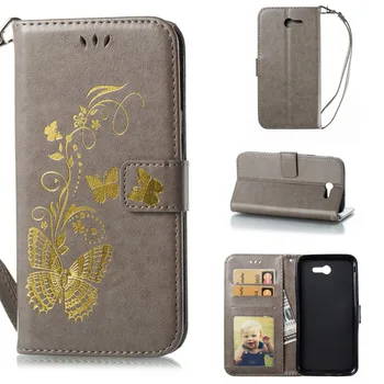 

20pcs/lot Free shipping Gilding Butterfly PU leather stand cover case for Samsung Galaxy J5 J7 2017 J520 J720 protective case
