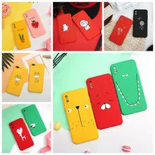 Fashion Yellow fawn Dog Case For Apple iPhone 6 6S Plus 7 7 Plus 8 8P X Cell Phone Cases Hard TPU Cartoon Funny sheep Back Cover