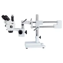 AmScope 7X-45X Simul-Focal стерео запираемый зум-микроскоп на двойной стрелы стенд