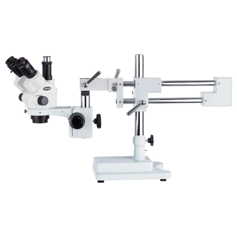 AmScope 7X 45X симульно фокусная стерео запираемый цифровой USB микроскоп камеры на Dual