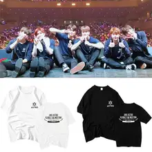 Kpop ASTRO графическая хлопковая Футболка модная футболка веер встречи унисекс футболки для фанатов подарок