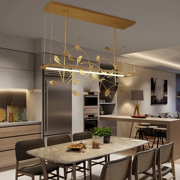

LED Postmodern Nordic Iron Acryl Golden Leaves Designer LED Light.Pendant Lights.Pendant Lamp.Pendant light For Dinning Room