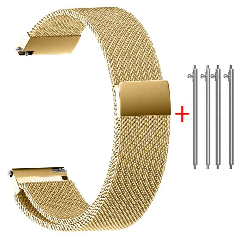 

22/20/18/16/14MM Men Gold Clock Bracelet Milanese Magnetic Loop Stainless Steel Watch Strap Band Bracelet De Montre