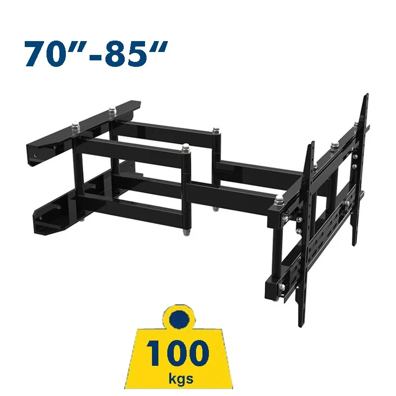 

Dsupport Engineering Multifuncational 6 Swing Arms Super Heavy Duty Customized 70-85" LCD TV Wall Mount Rack Retractable Rotary
