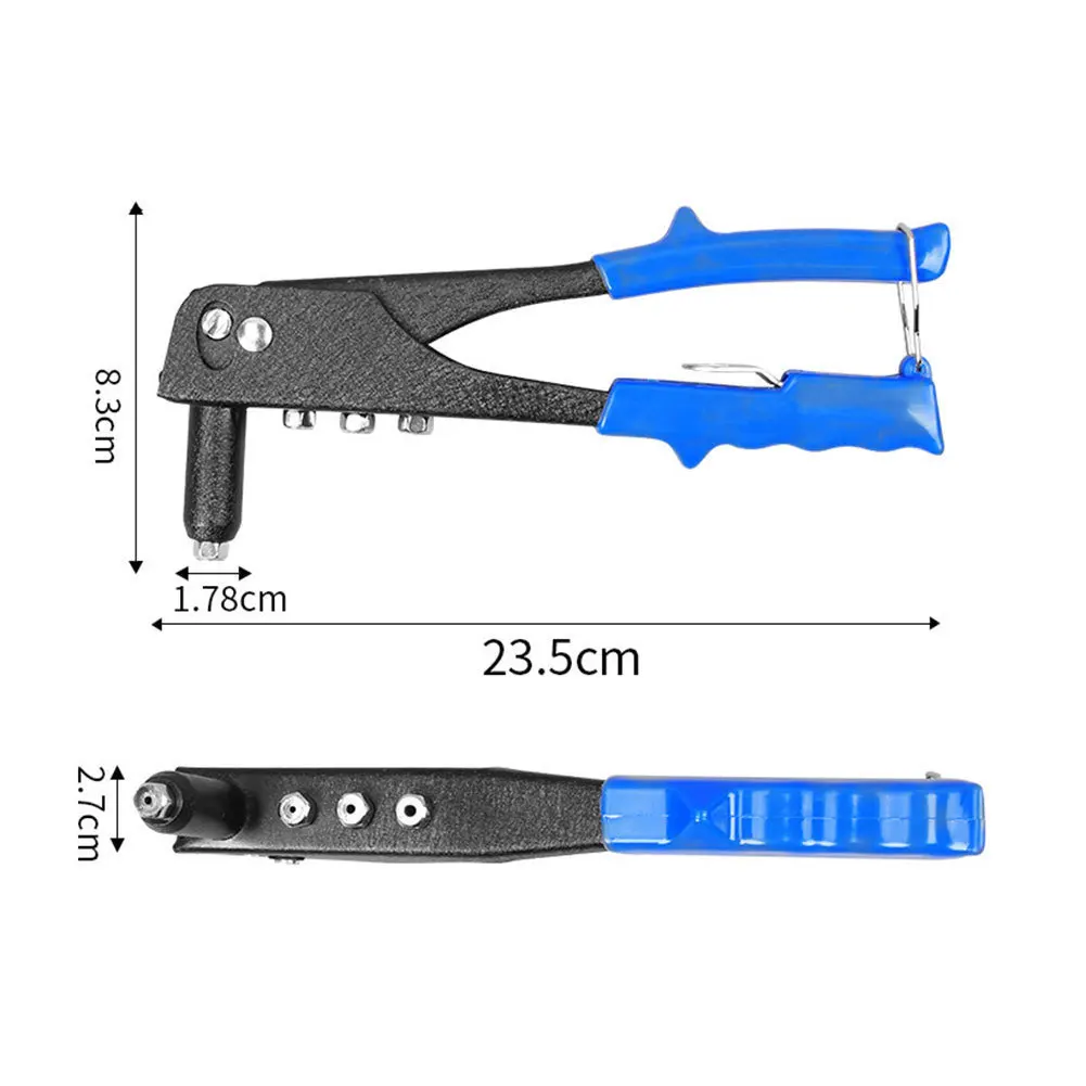 Поп заклепки инструмент клепальный пистолет с 60 pcsHeavy Duty 2-Way ручной Клепальщик ручной поп заклепки пистолет клепальная вытяжная крышка