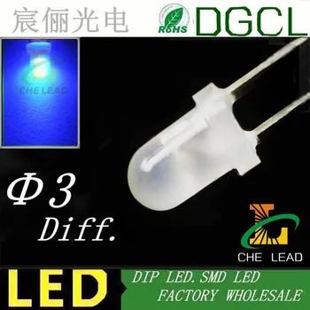 

(CE&Rosh)1000PCS Blue 2-pin DIP led 460-475nm 3MM diffused led light emitting diode 3.0-3.5V