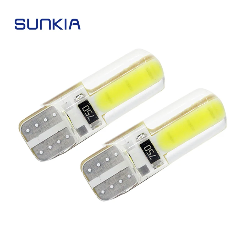 SUNKIA 1 шт. T10 COB ЛАМПА W5W/194 p21w зазор светильник инструмент светодиодный дверь