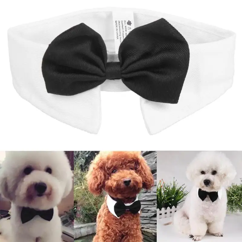 Мода, регулируемый очаровательны хлопок собаки кошка домашний питомец галстук воротник с бантом