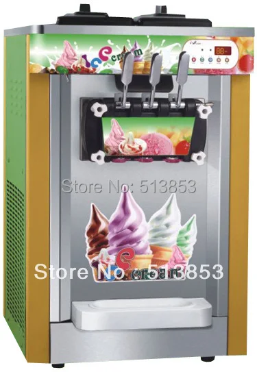 

Orange color counter top Soft Ice Cream Maker/ snack food machine / Ice Cream Making Machine 22~25 liters/H