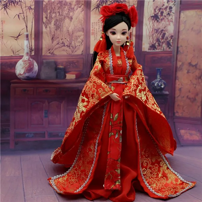 1/6 12" Chinese Doll Chang Ping Princess Ancient Outfits Full Set Handmade Gift 