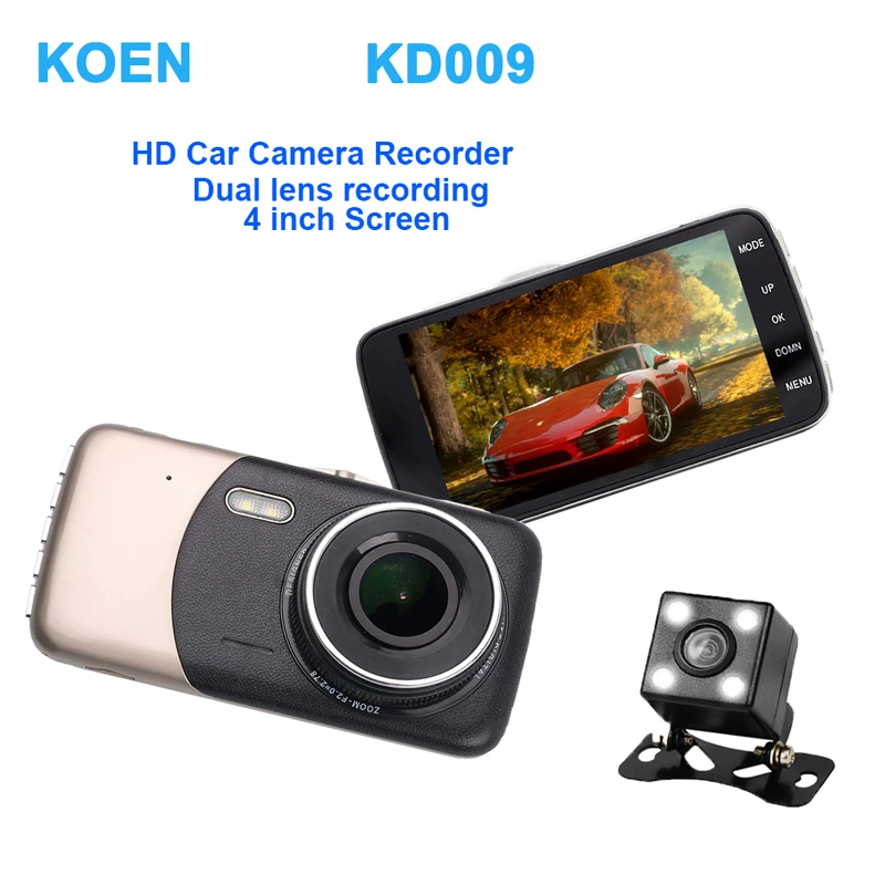 KOENBANG Dash Cam Автомобильный видеорегистратор Камера с двойным объективом Novatek 96658 Koen