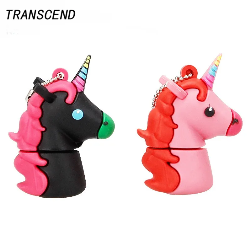 Transcend Cartoon rainbow horse usb memory stick personalized gift large capacity 4GB 8GB 16GB 32GB 64GB unicorn USB flash drive