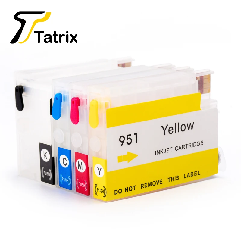 

With Chip Show Volume One Time HP950XL 4PK BK/C/M/Y Refillable Ink Cartridge Compatible For HP Officejet 6100/H611A/6600