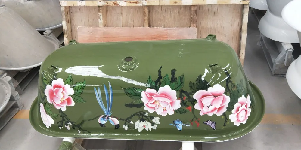 72" CUPC Approval Freestanding Luxury Bathtub Cast Iron Double Ended Enamel Colourful Tub Multi-Color Custom Built 1028A 3