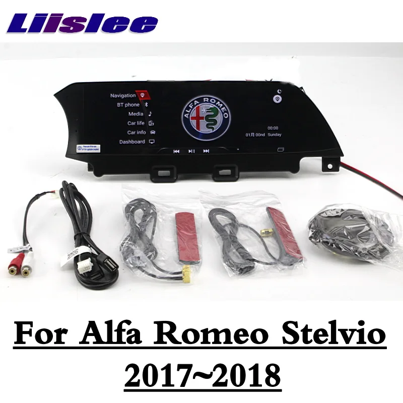 Для Alfa Romeo Stelvio автомобильные мультимедийные аксессуары CarPlay 10,25 дюймов gps радио оригинальная система навигации NAVI - Цвет: Alfa-Romeo