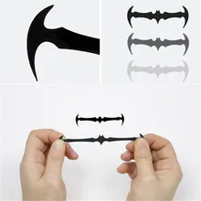 12 шт. силиконовые шнурки для обуви, Детские эластичные шнурки в форме летучей мыши, эластичные пластиковые шнурки без галстука, белые, черные, серые