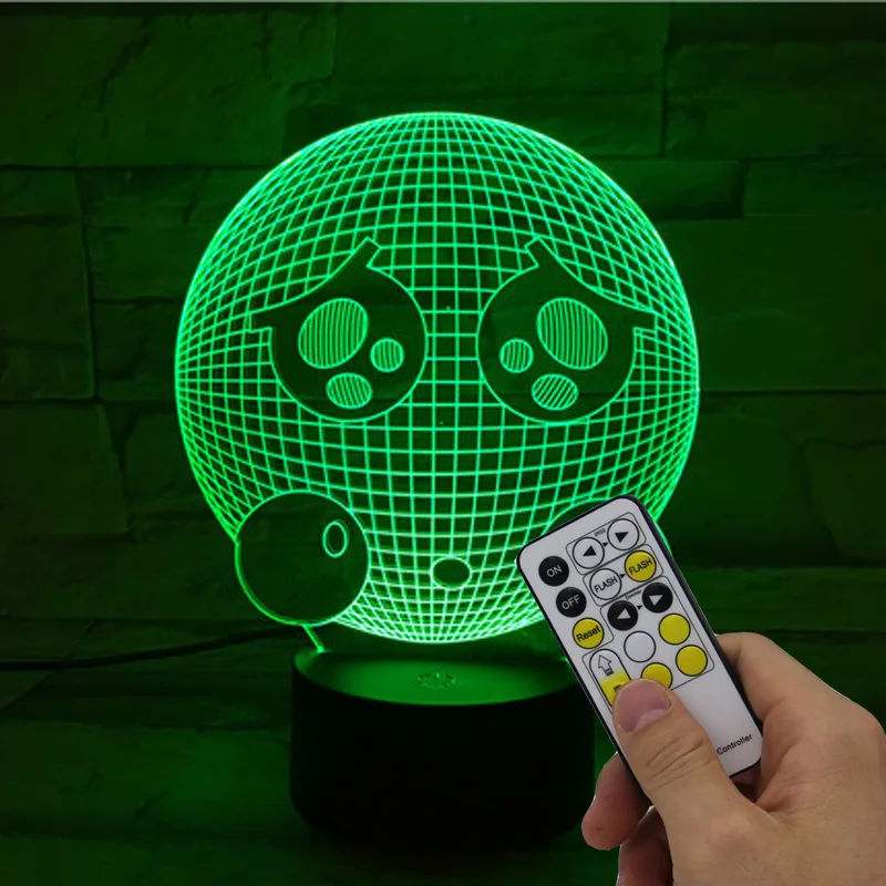 3d лампа kitap для лица с 3D стерео видением акриловая 7 видов цветов меняющая форму