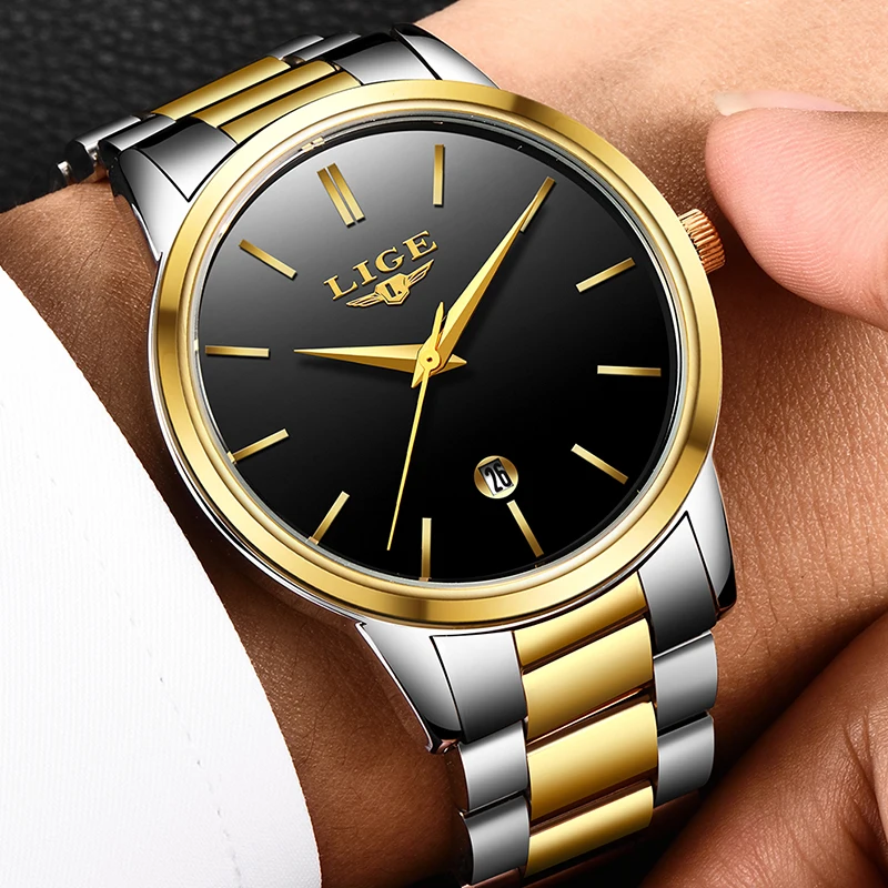 

Relogio Masculino 2018 Mens Watches LIGE Top Brand Luxury Men Fashion Business Watch Men Waterproof Stainless Steel Quartz Watch