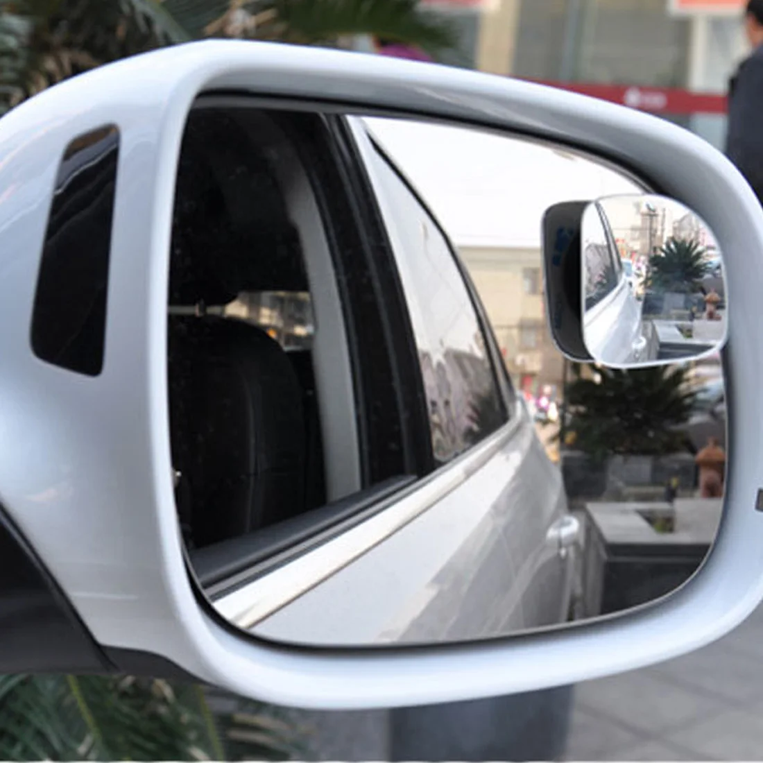 2pcs/lot Adjustabe HD Glass Convex Car and Motorcycle Blind Spot Mirror for parking Rear view