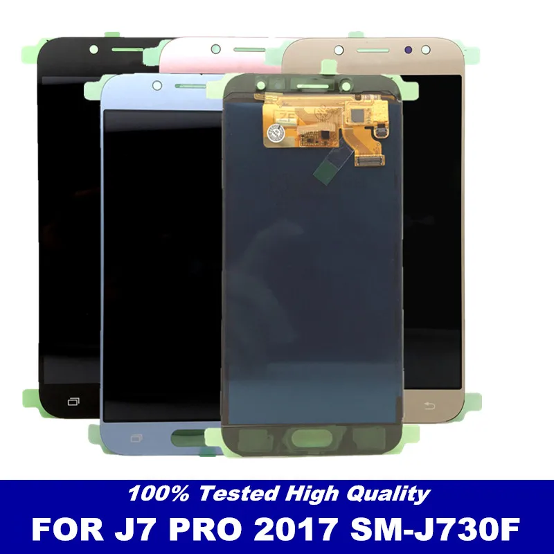 J730 протестированный ЖК-дисплей для Samsung Galaxy J7 Pro 2017 ЖК сенсорный дигитайзер экран