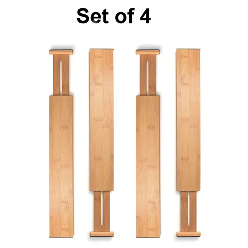 

Aotu Drawer Dividers Bamboo Kitchen Organizers Spring Adjustable & Expendable | Best for Kitchen, Dresser, Bedroom, Baby Drawer