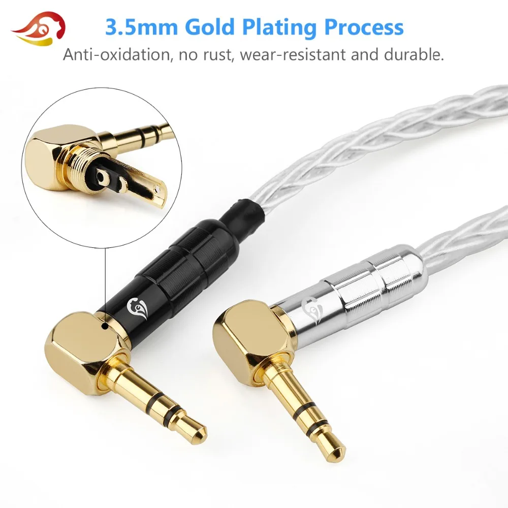 QYFANG AUX Cable Jack 3 5mm Audio Cable Flexible Speaker Line Headphone Car Male to Male Braided Wire Aux Cord Gold Plated Plug
