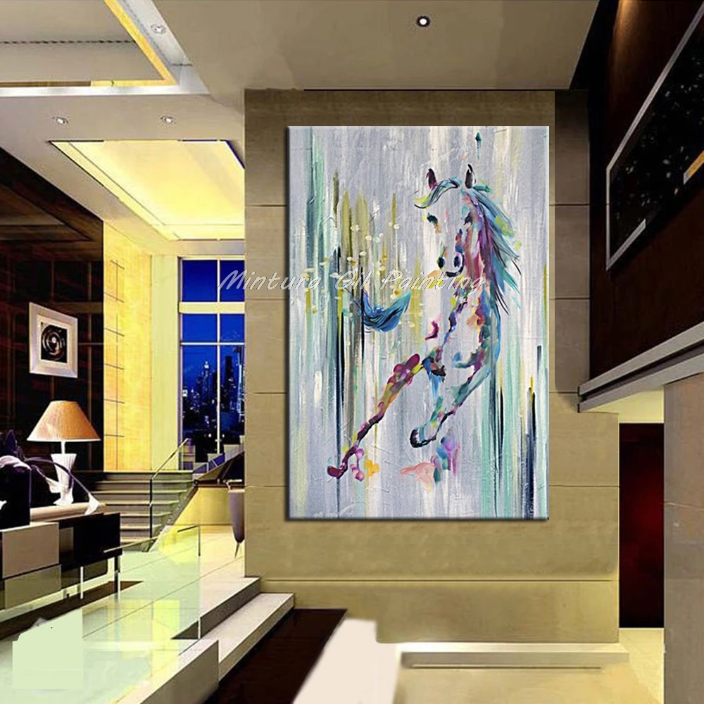 Художественная картина Mintura, ручная роспись, Зебра, животное, картина маслом для гостиной, домашний декор, настенные художественные картины, картины на холсте, без рамки