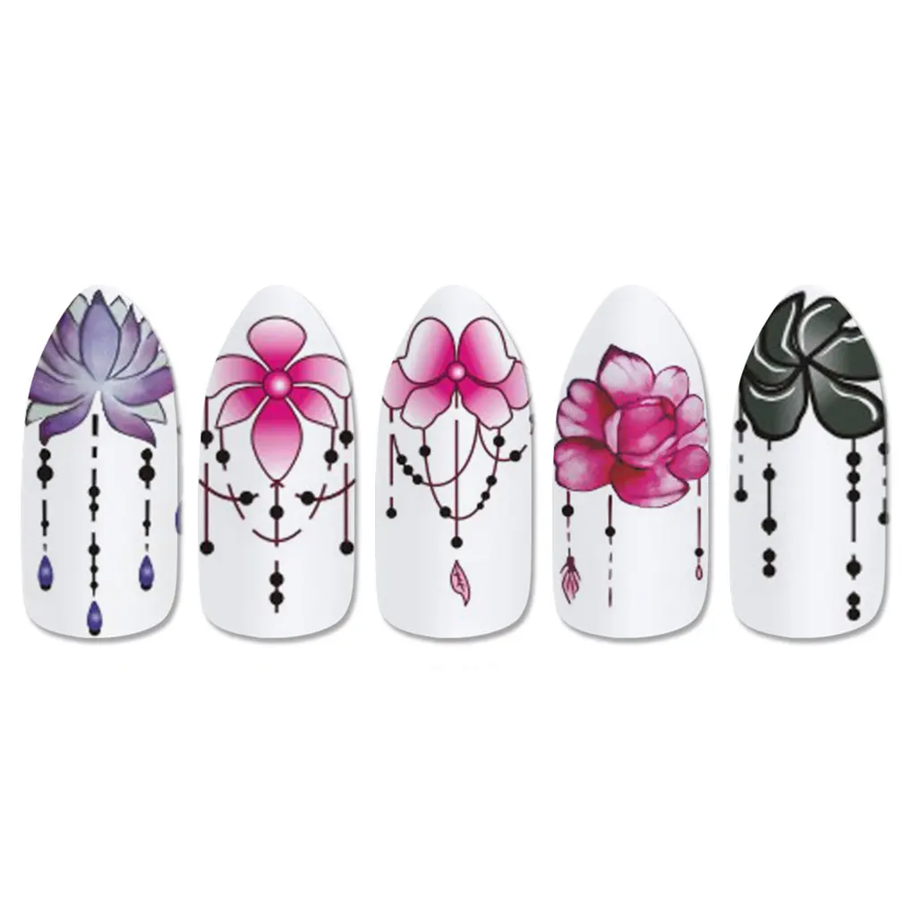

TOP Flower Nail Stickers Pendant 3D Nail Art Stickers Decal Tips DIY Jewelry Manicure Tatoos